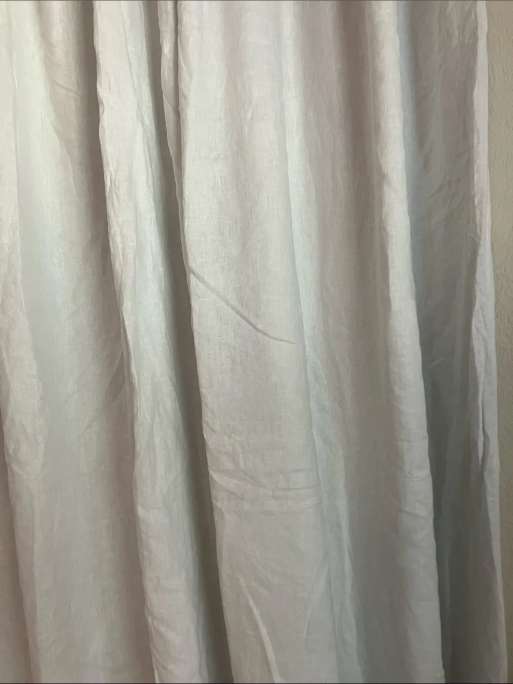 Quince 96x84 White Linen Blackout Curtain Panel
